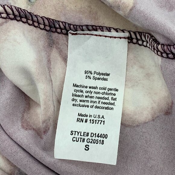 Gilli Maroon w/ Orange & Dusty Pink Floral Dress - Picture 6 of 7